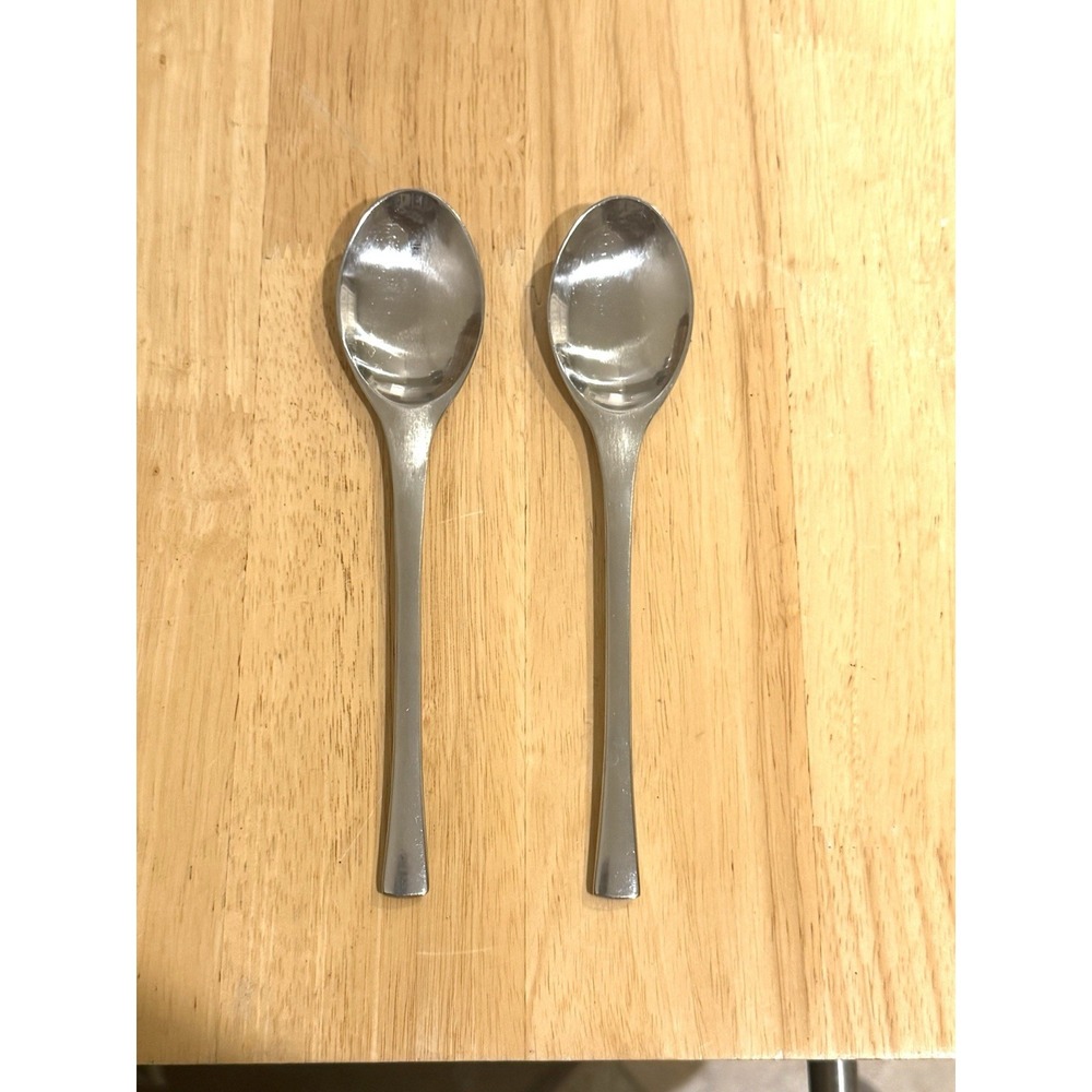 Dansk ODIN Germany Place Oval Soup Spoon (Set of 2) Satin Stainless 7 7/8"
